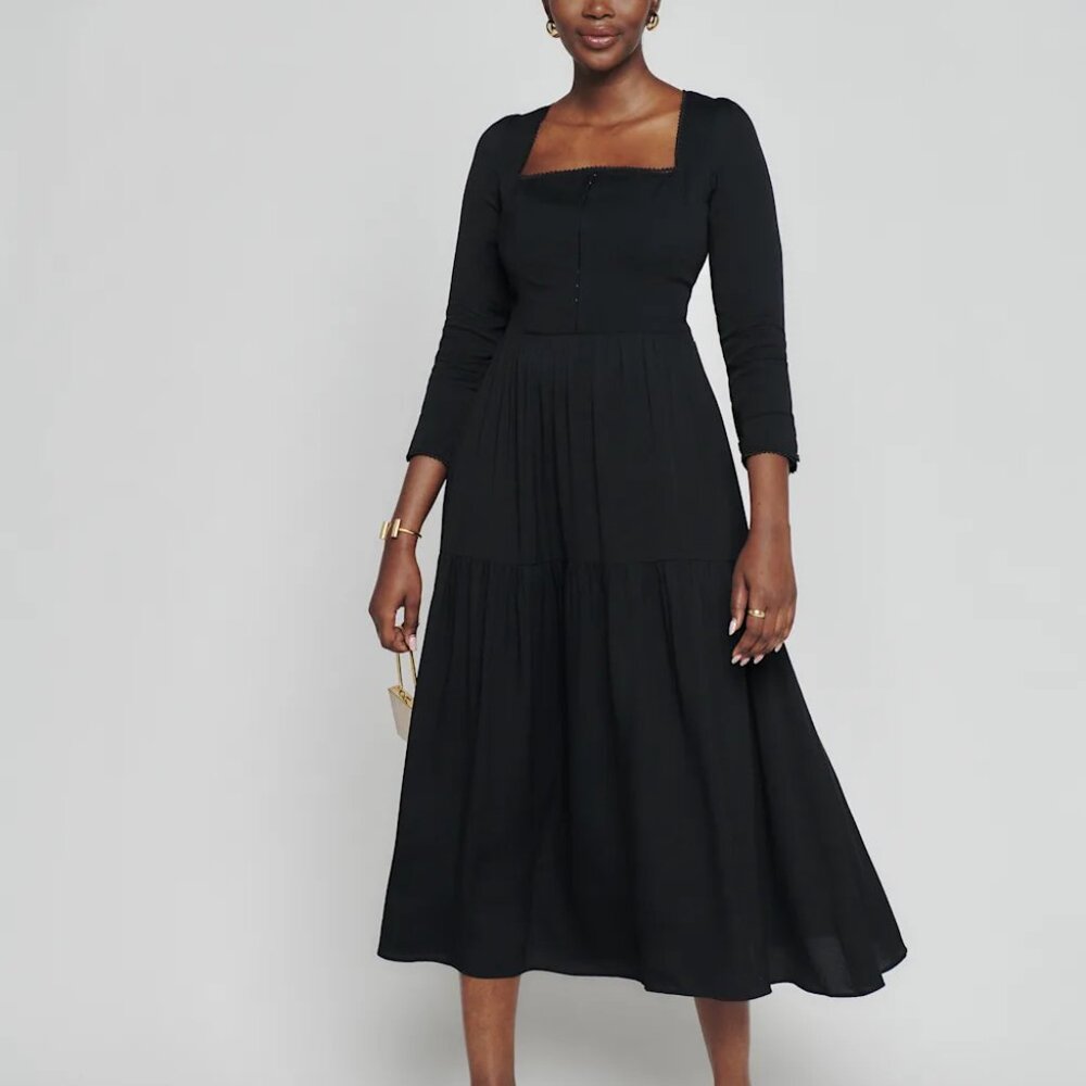 Reformation Chaylyn Dress Black - Size 2